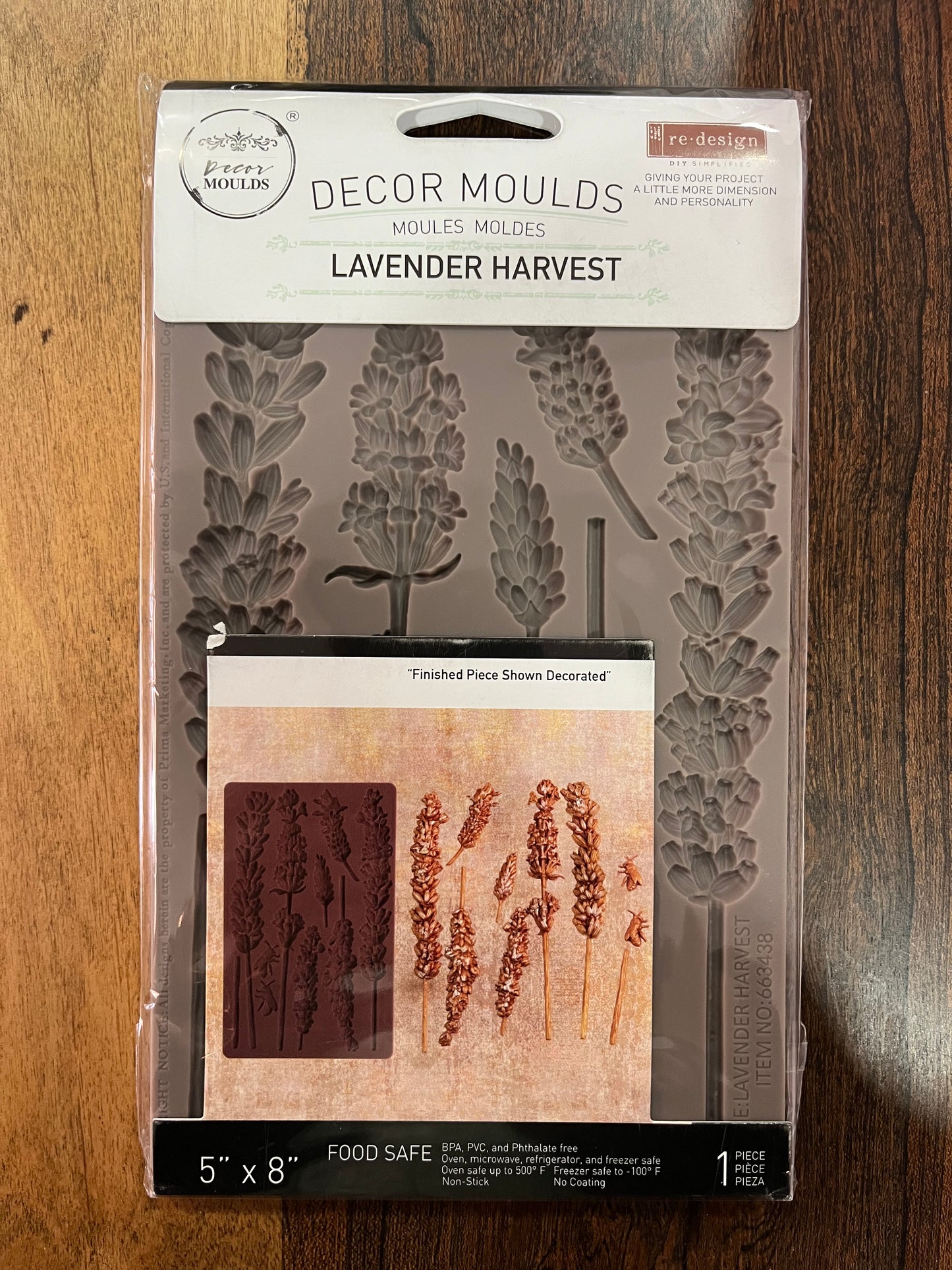 Moldes Decorativos® – Cosecha de Lavanda – 1 pieza, 5″x8″x8 mm