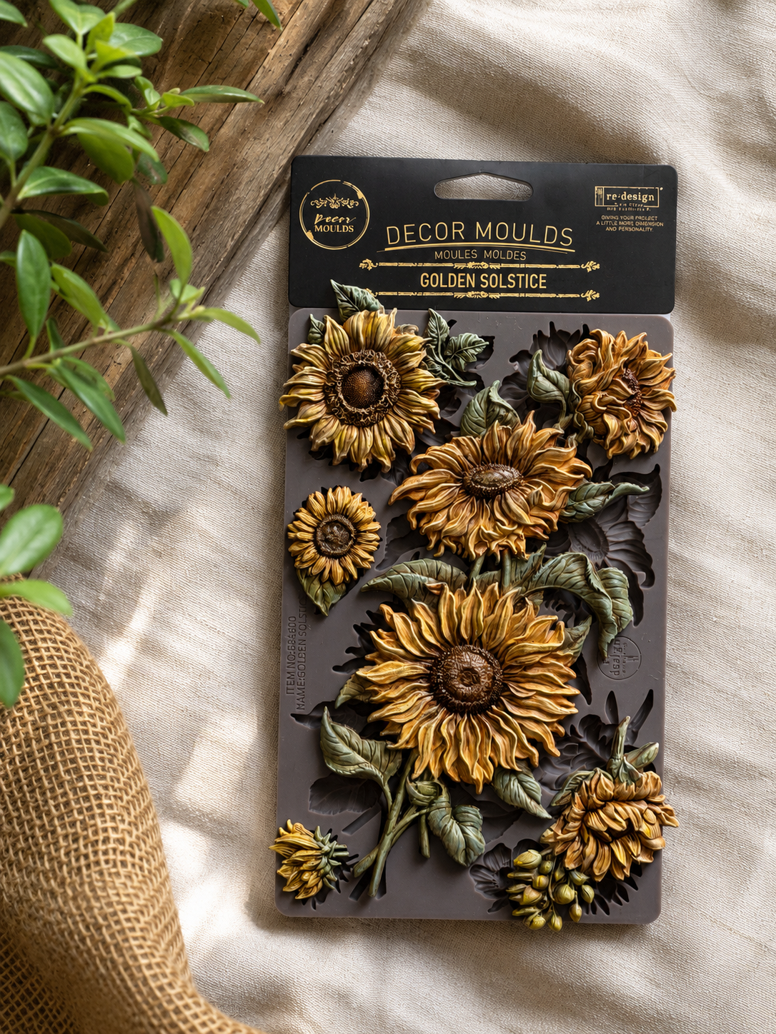 Decor Moulds® - Golden Solstice - 1 pc, 5"x8"x8mm